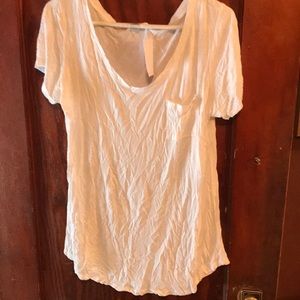 White pocket tee